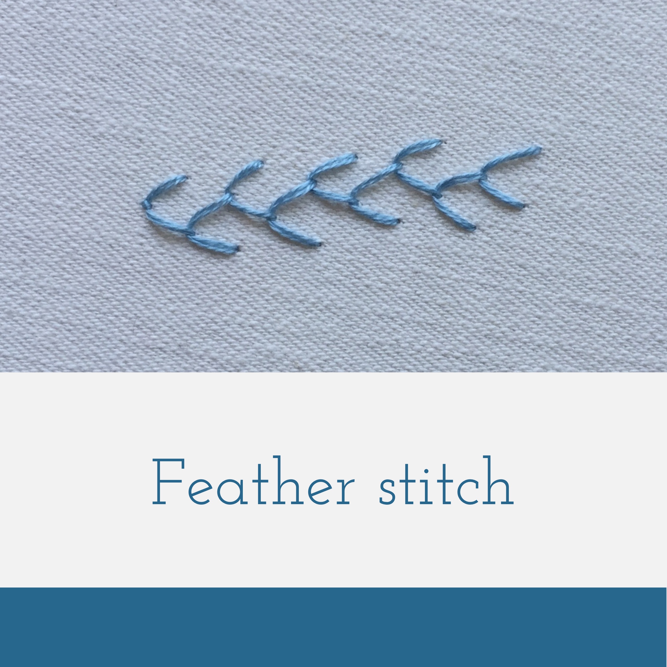 tutorial for feather stitch in freestyle embroidery