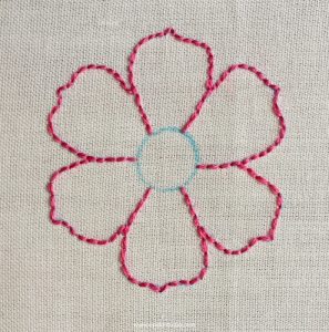 Stitching a motif with backstitch | Epida Studio