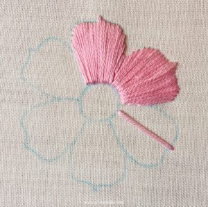 Stitching a motif with satin stitch | Epida Studio