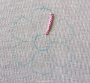 Stitching a motif with French knots | Epida Studio