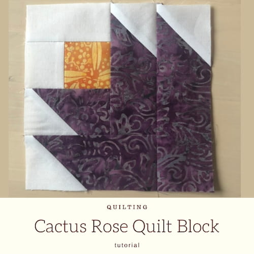 Cactus Rose Quilt Block | Epida Studio